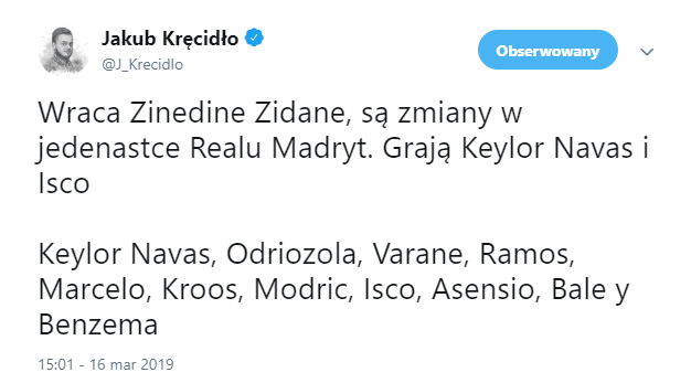 PIERWSZY SKŁAD Zidane'a po powrocie do Realu! MNÓSTWO POWROTÓW